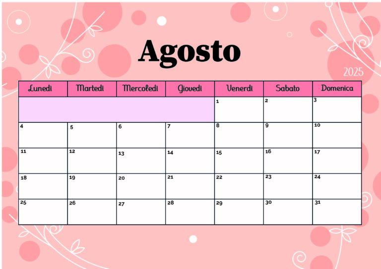 Modello 5 Agosto 2025