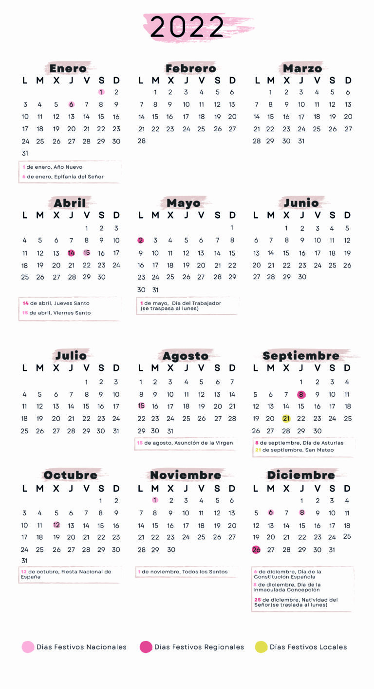Calendario laboral Avila 2022