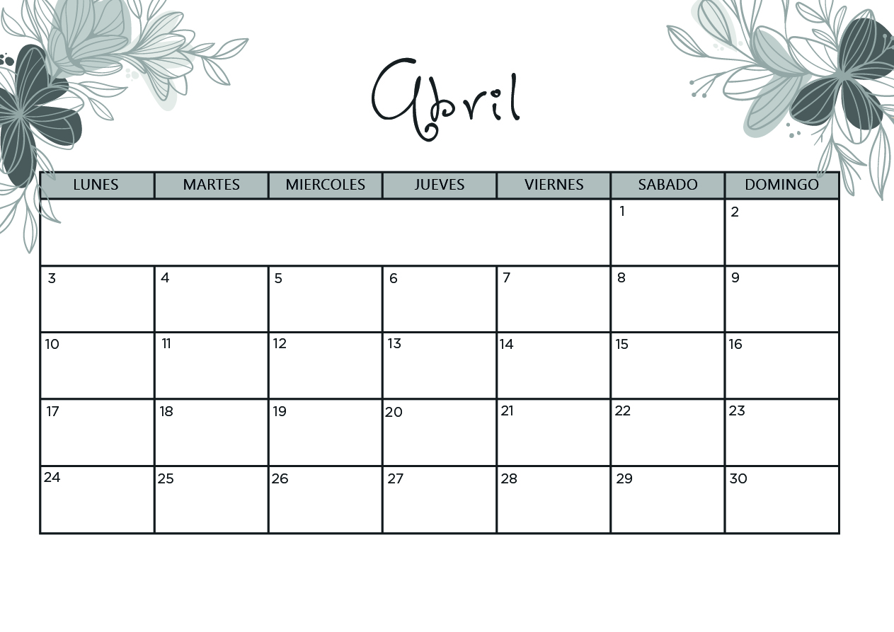 Calendario De Abril ▷ Calendario Abril 2023 para imprimir 【2023】 - Globalendar