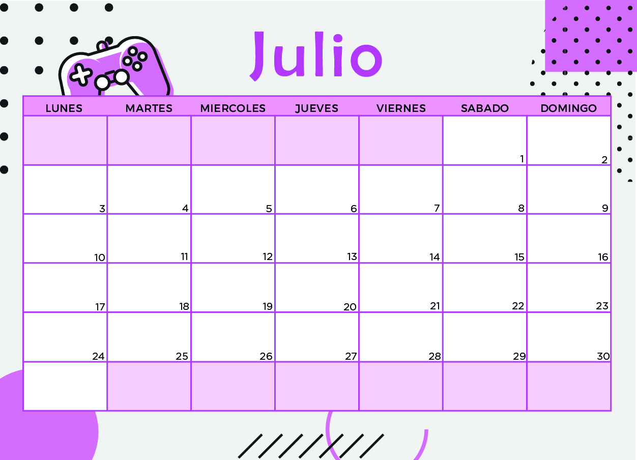 Calendario Julio 2023 