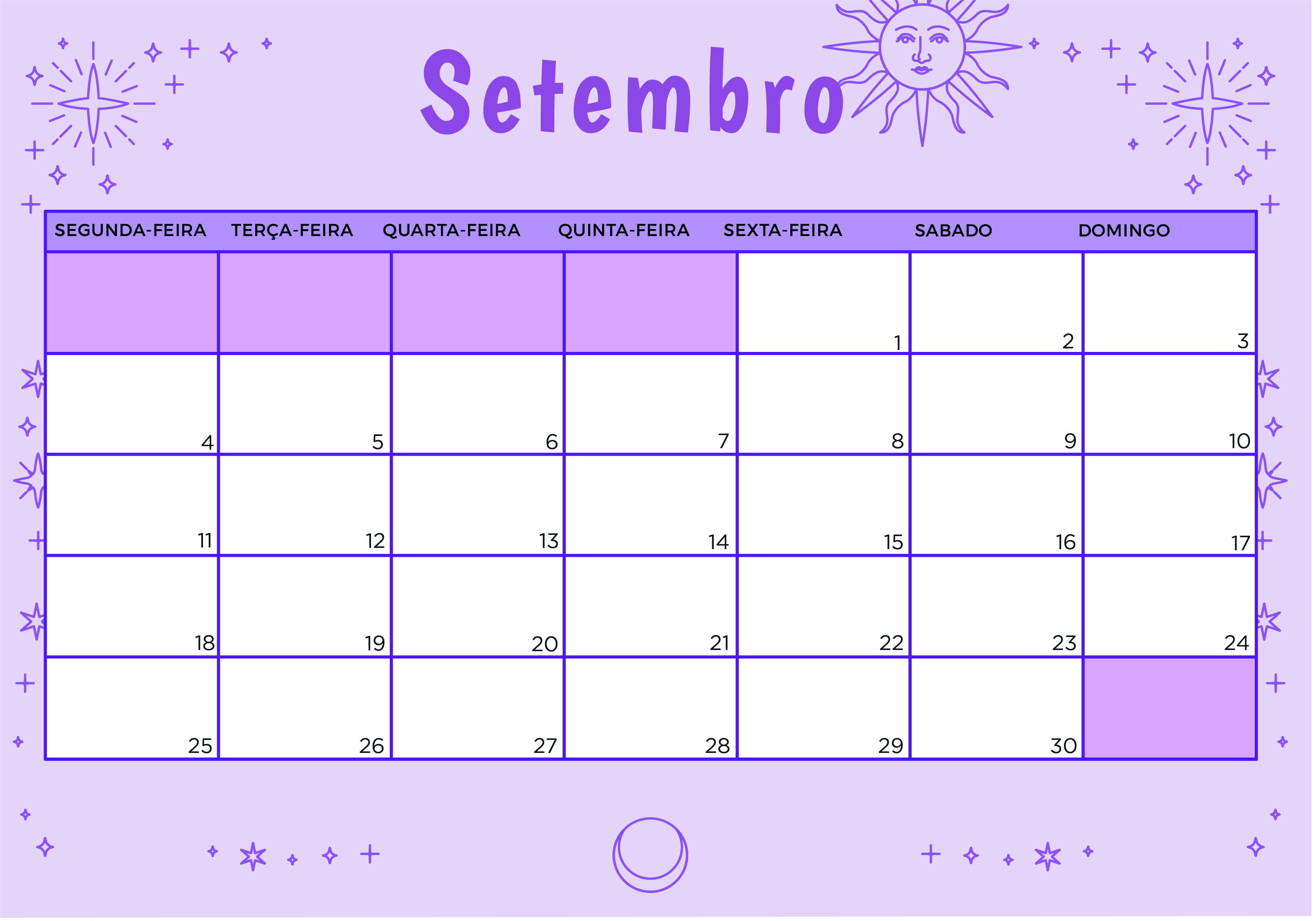Calendário Setembro 2023
