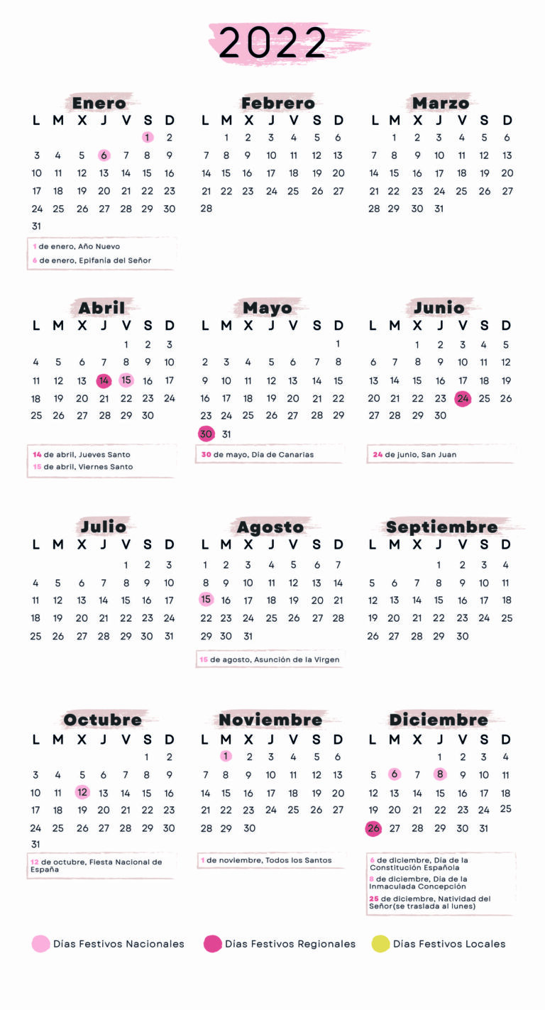 Calendario laboral Las Palmas 2022