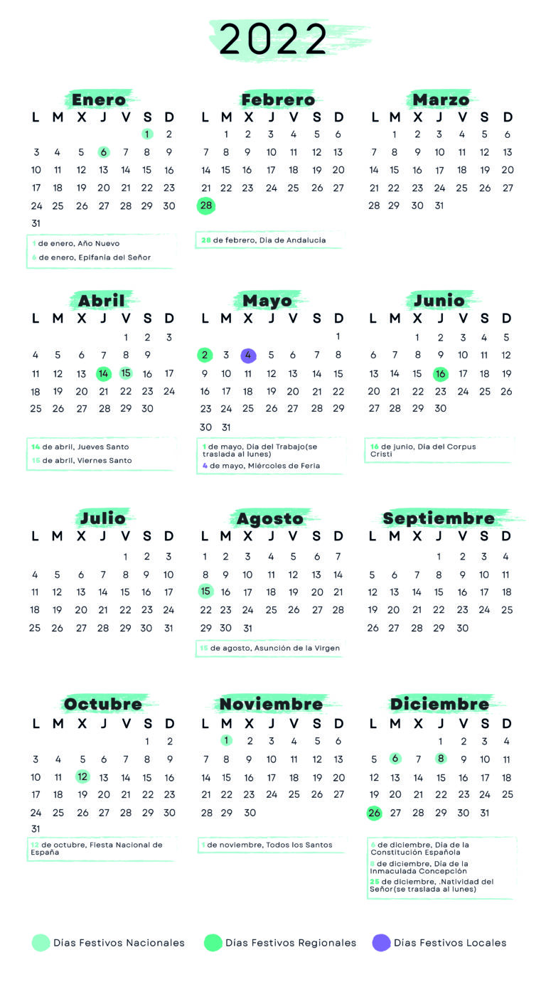 Calendario Laboral Sevilla 2022 【2022】 Globalendar
