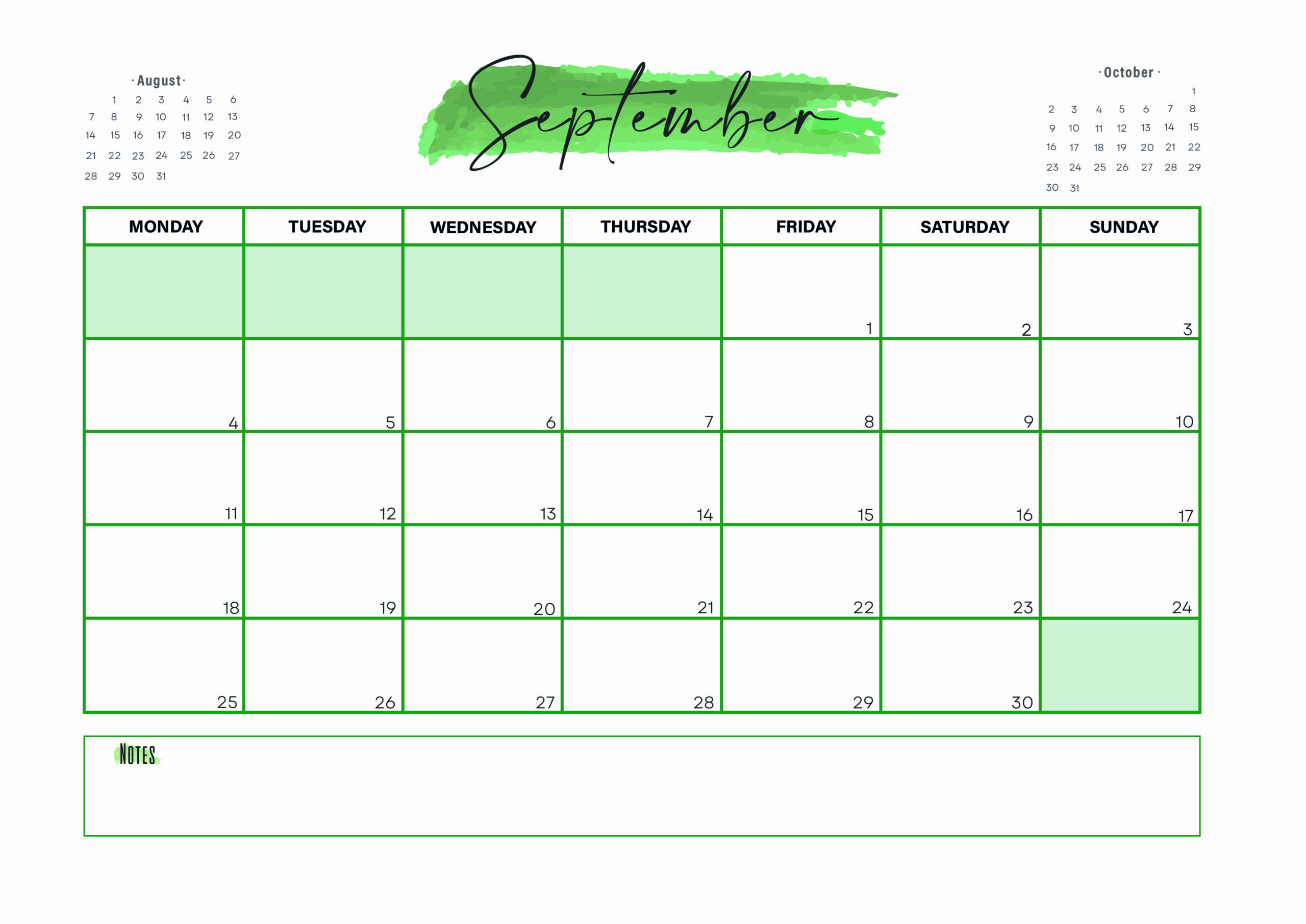 September 2023 Calendar