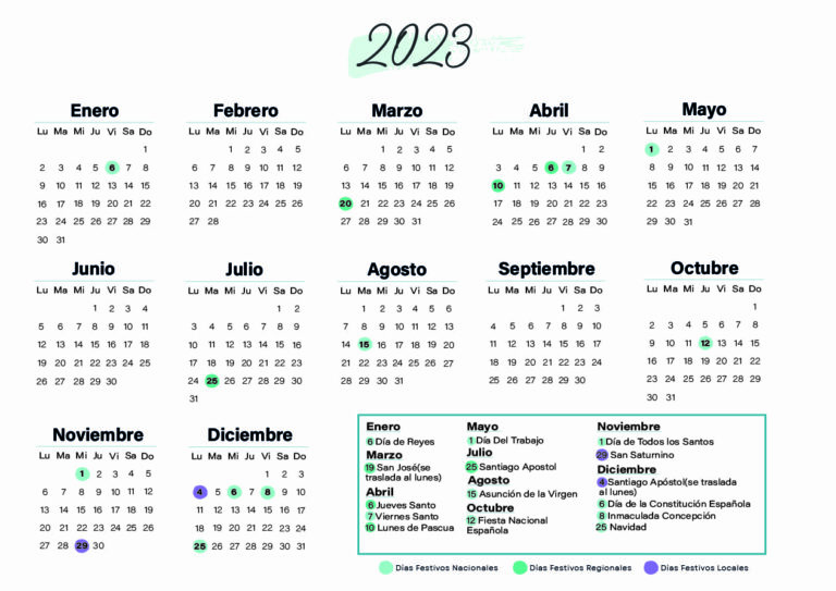 Calendario laboral Pamplona 2023