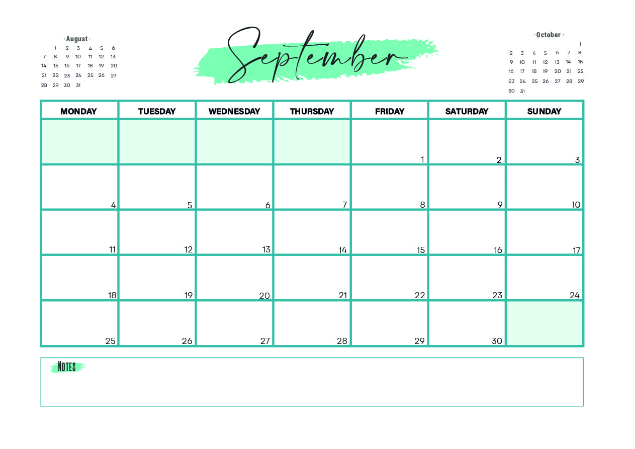 September 2023 Calendar printable