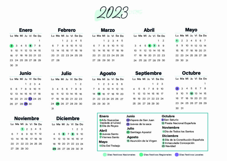 Calendario laboral Soria 2023