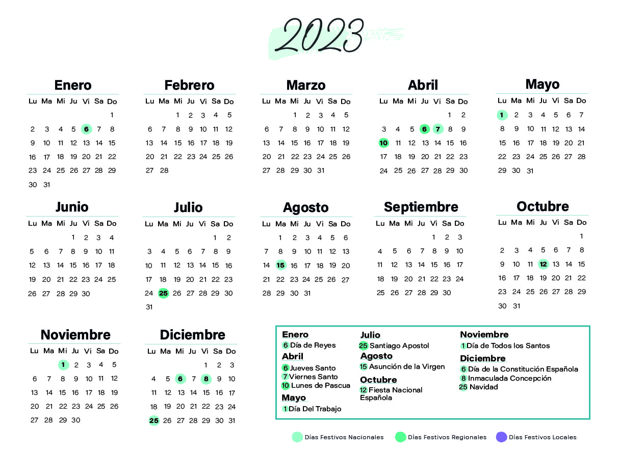 Calendario laboral Vitoria 2023