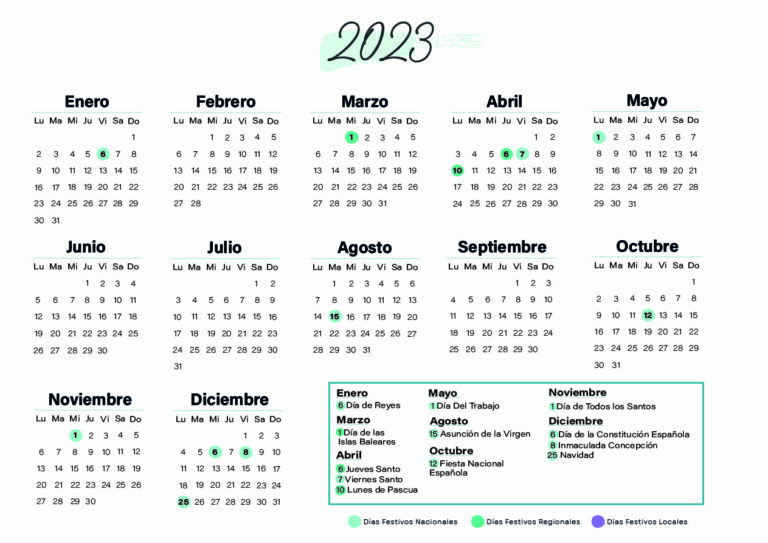 Calendario laboral Baleares 2023