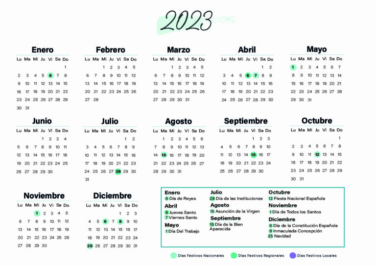 Calendario laboral Cantabria 2023