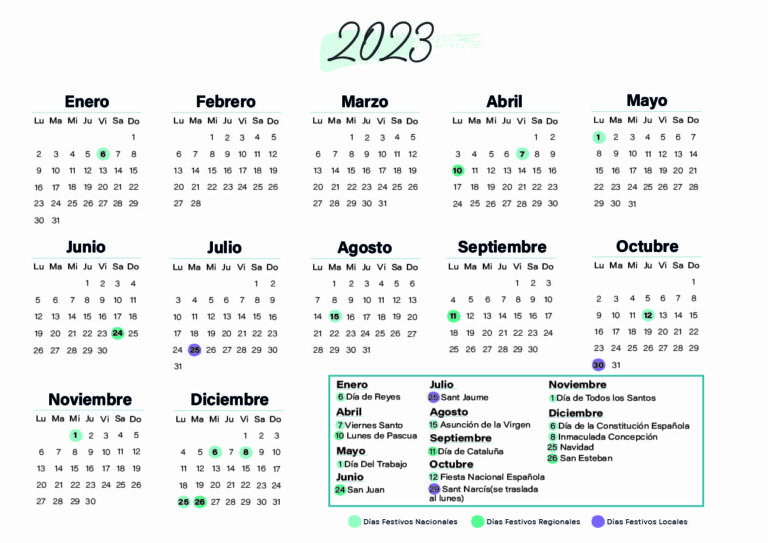 Calendario laboral Girona 2023