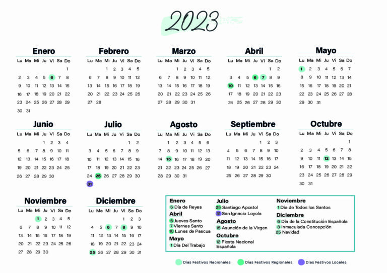 Calendario laboral Guipuzcoa 2023