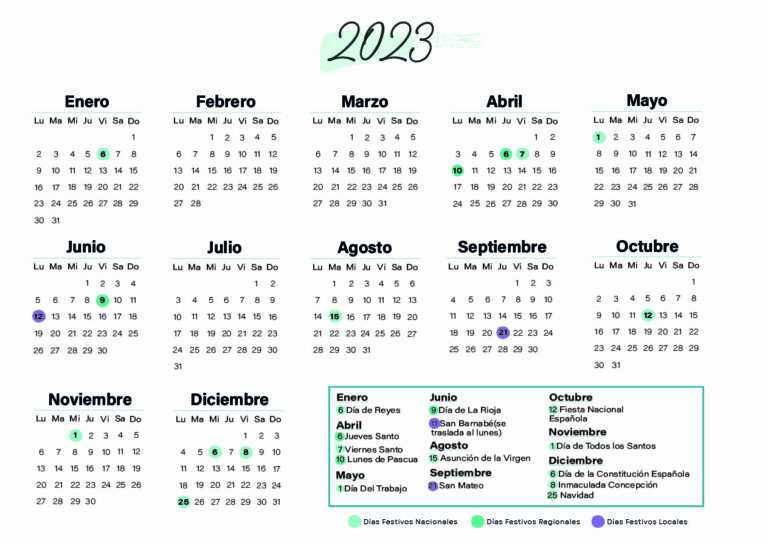 Calendario laboral Logroño 2023