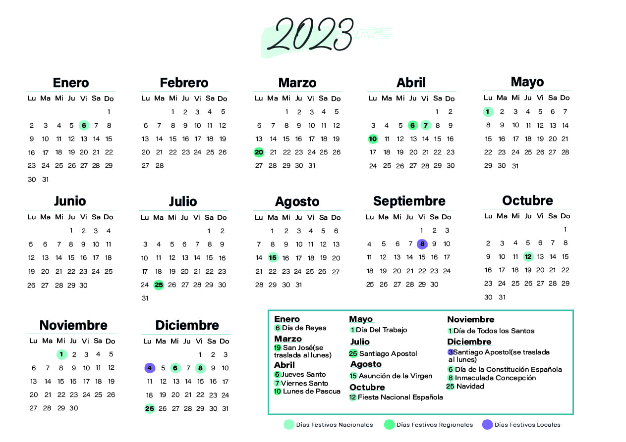 Calendario laboral Navarra 2023