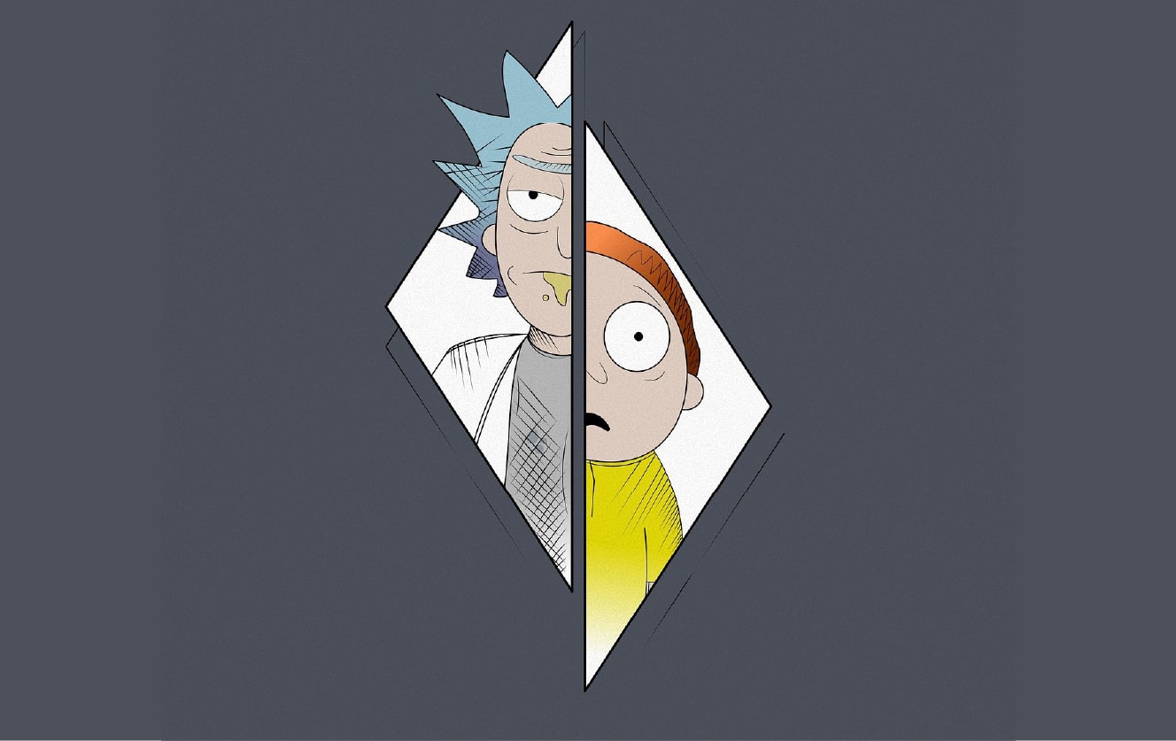 Fond d'écran Rick et Morty 4K
