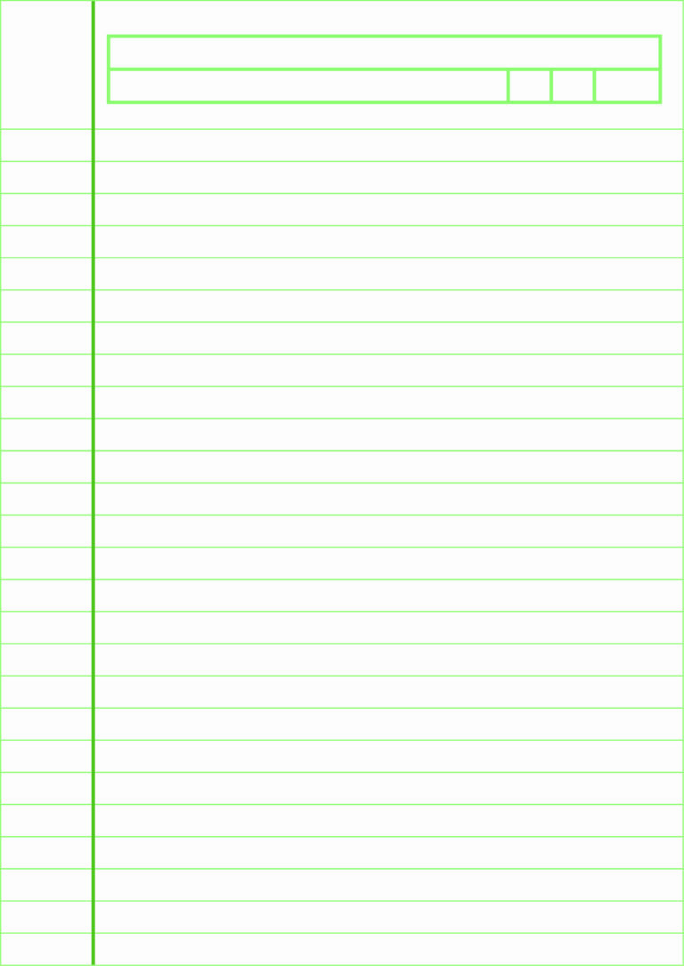 Lined paper Template 4