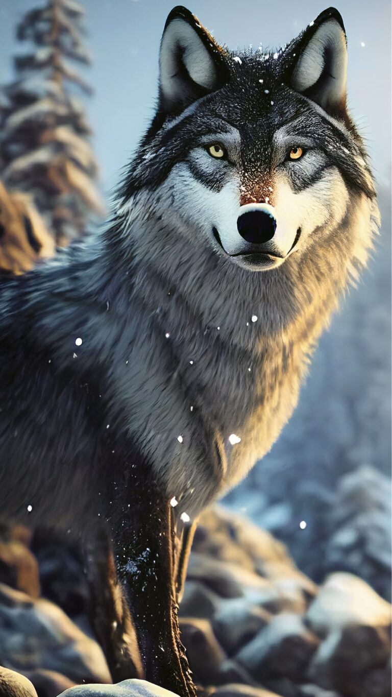 Papel de parede de lobos para iPhone