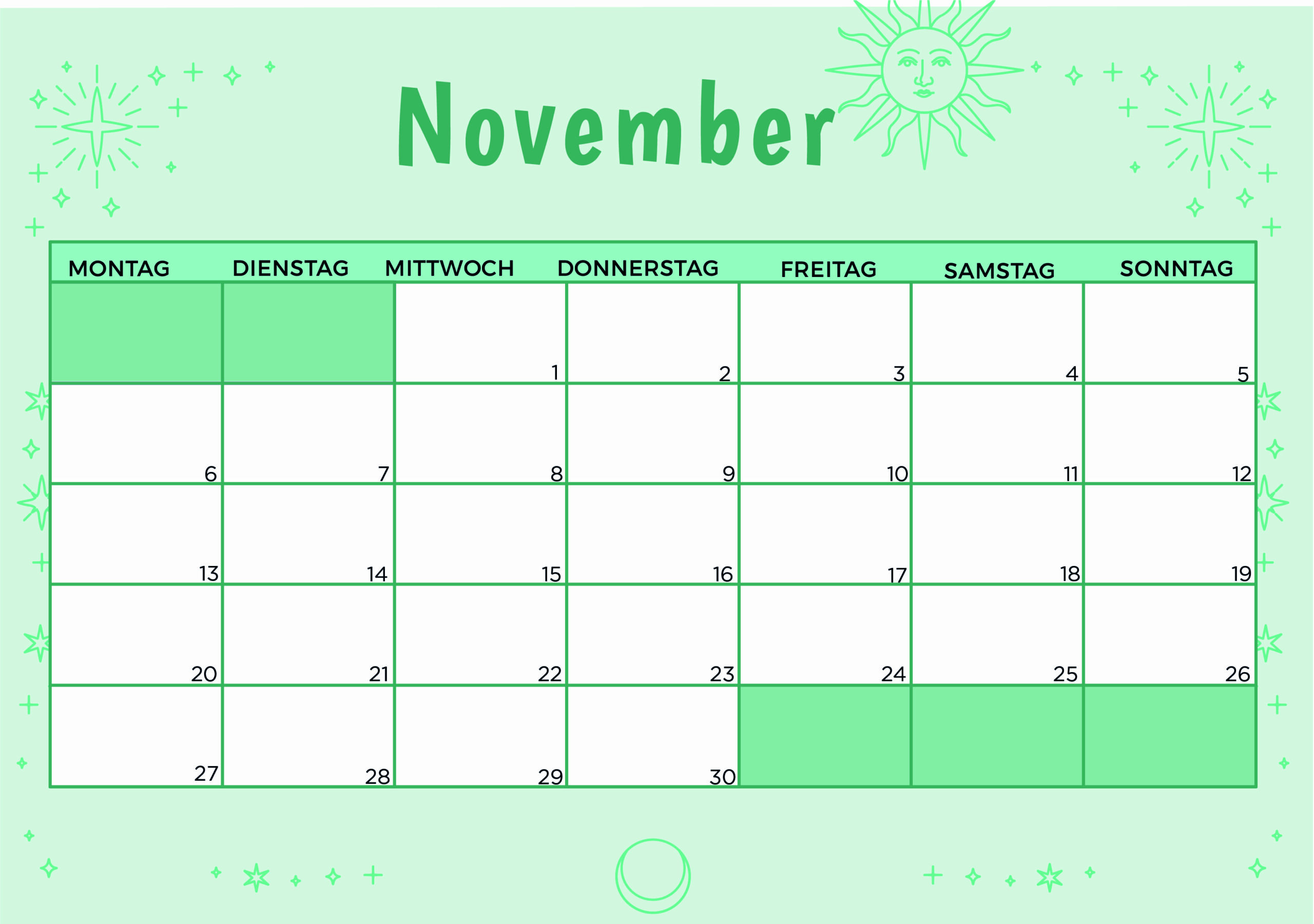 Kalender für November 2023 - Modell 4 von Globalendar