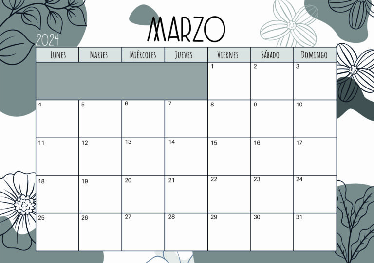 March 2024 Calendar for Printing
