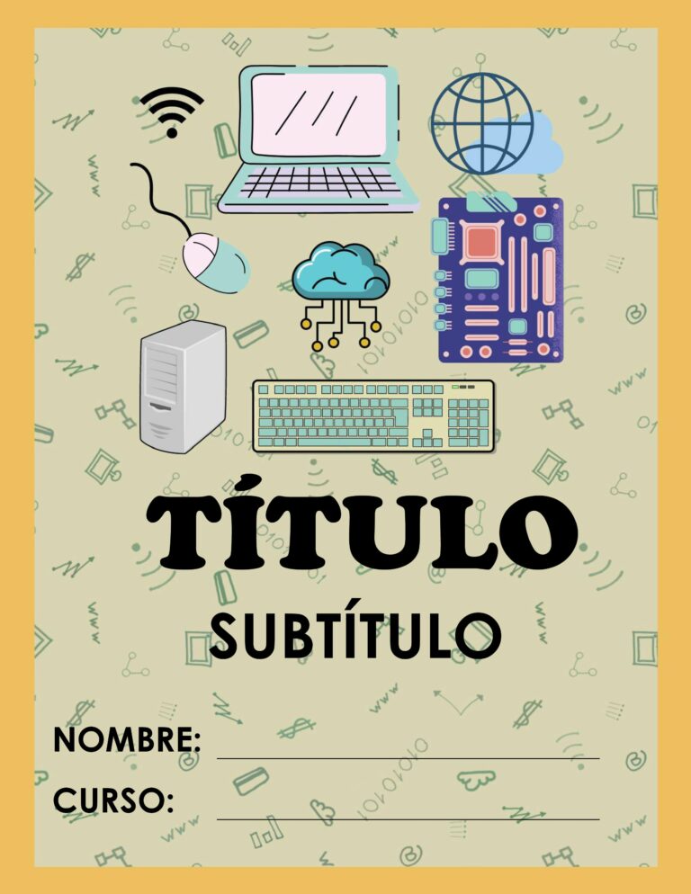Portadas de Informática para Word
