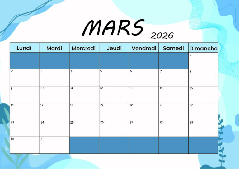Modèle 1 Mars 2026