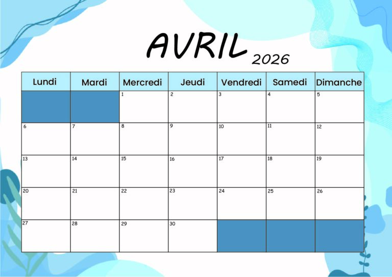 Modèle 1 Avril 2026
