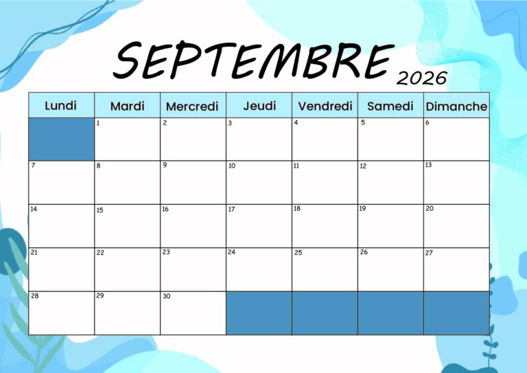 Modèle 1 Septembre 2026