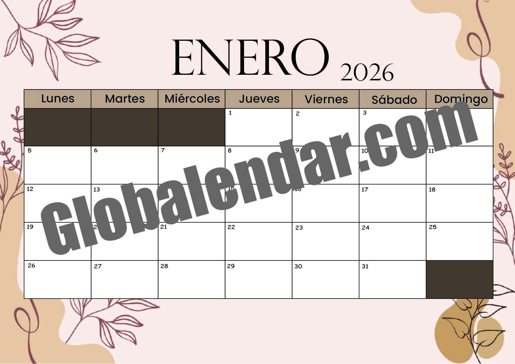 Calendario Premium - Botanical