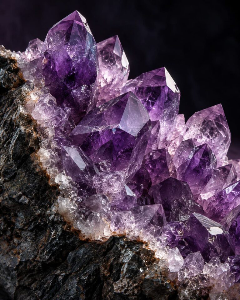 Fondo de pantalla aesthetic morado cristales de amatista