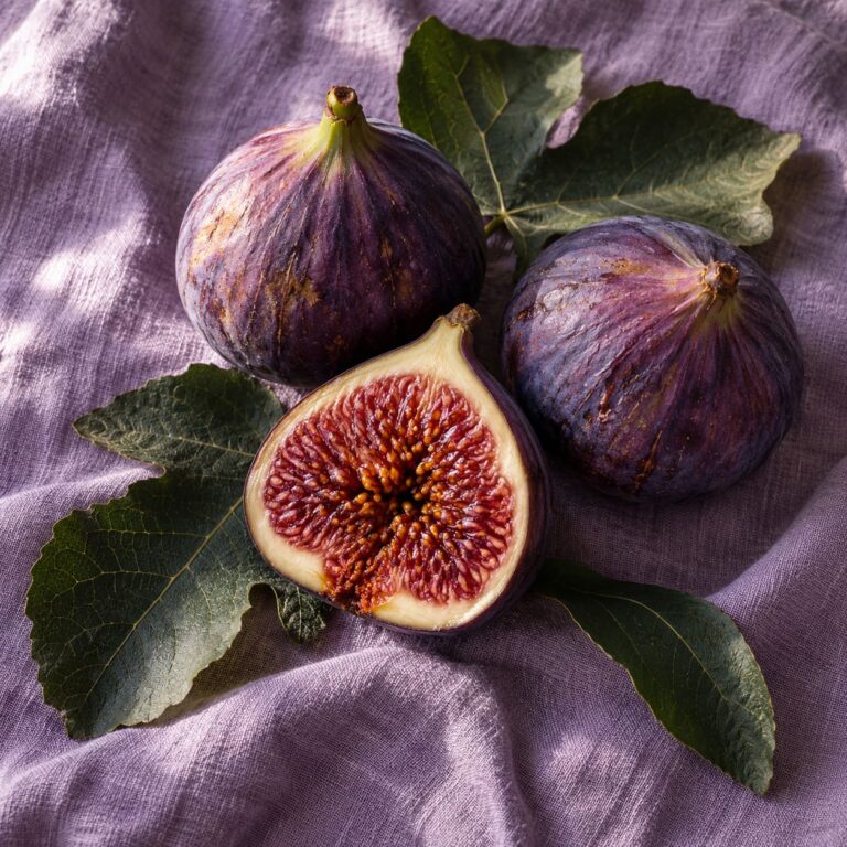 Fondo de pantalla aesthetic morado higos abiertos