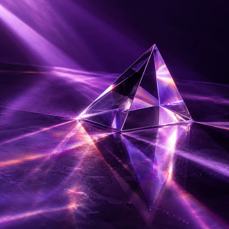 Fondo de pantalla aesthetic morado prisma de cristal violeta