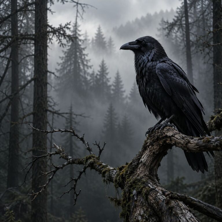 Fondo de pantalla aesthetic negro cuervo bosque