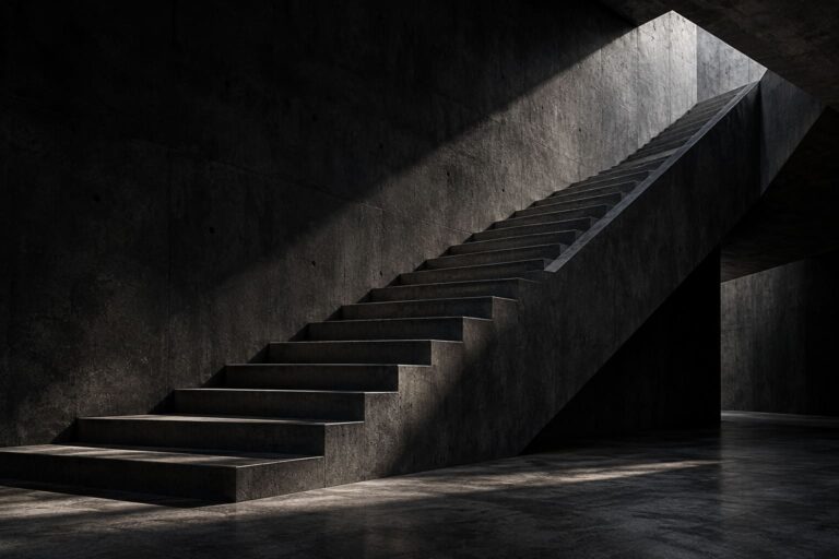 Fondo de pantalla aesthetic negro escalera brutalista