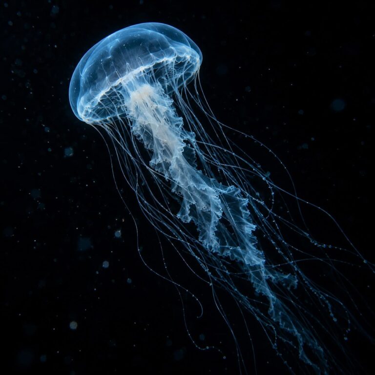 Fondo de pantalla aesthetic negro medusa abismo azul