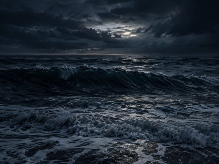 Fondo de pantalla aesthetic negro olas nocturnas