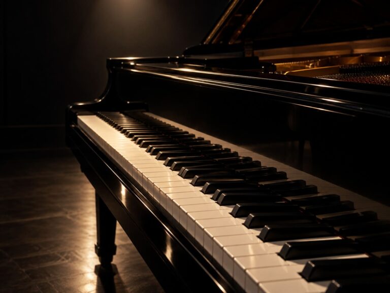 Fondo de pantalla aesthetic negro piano de cola