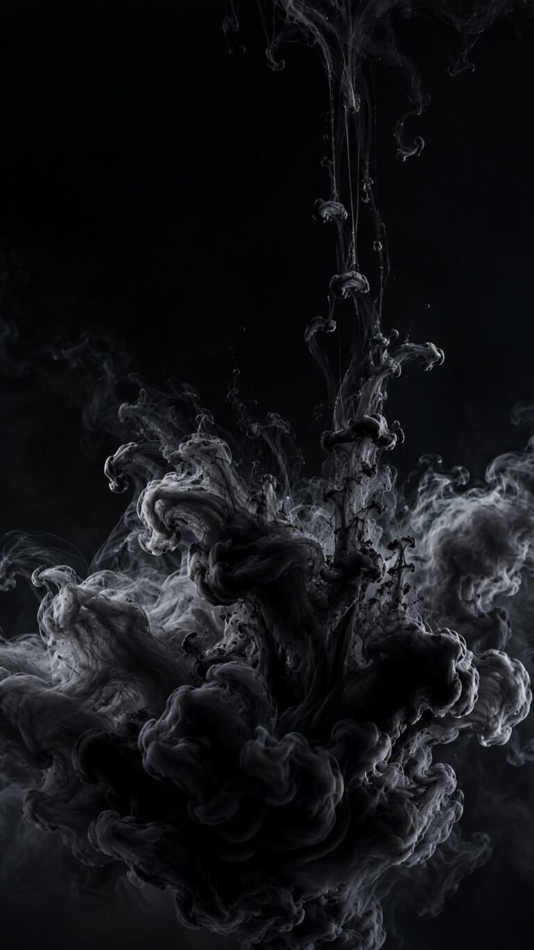 Fondo de pantalla aesthetic negro tinta en agua