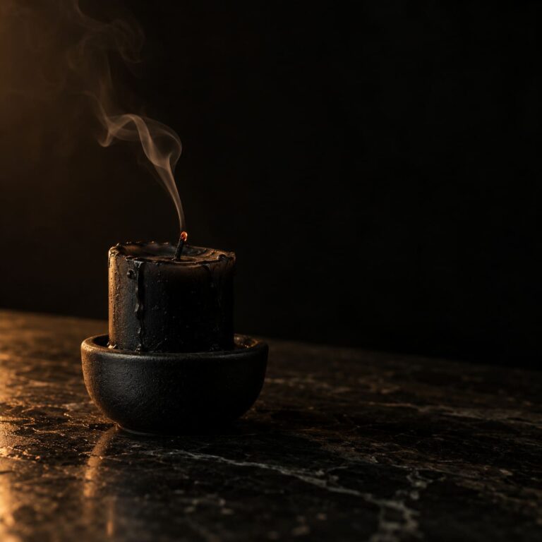 Fondo de pantalla aesthetic negro vela apagada humo