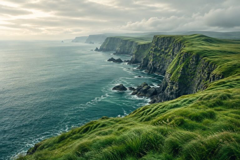 Fondo de pantalla aesthetic verde acantilados verdes