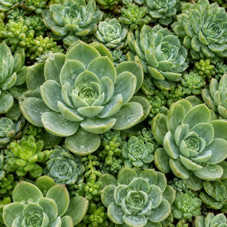 Fondo de pantalla aesthetic verde jardin de suculentas