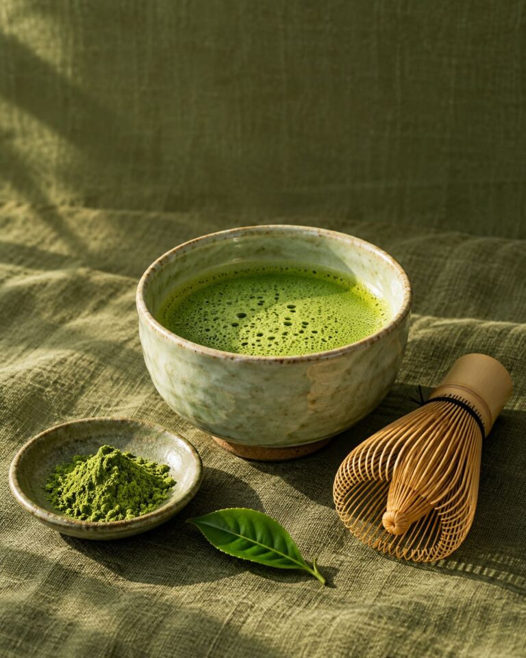 Fondo de pantalla aesthetic verde matcha y ceramica