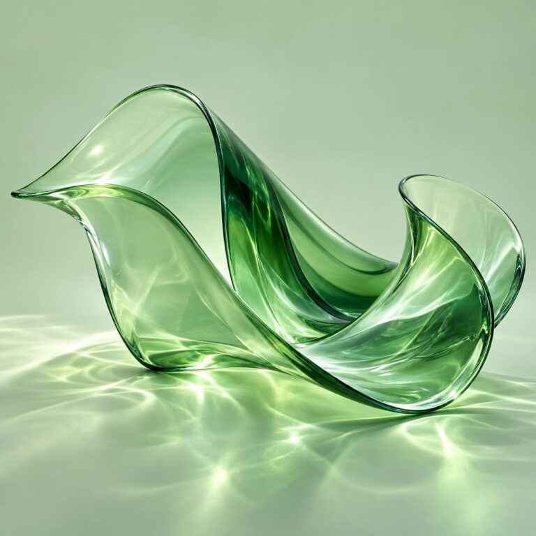 Fondo de pantalla aesthetic verde ondas vidrio