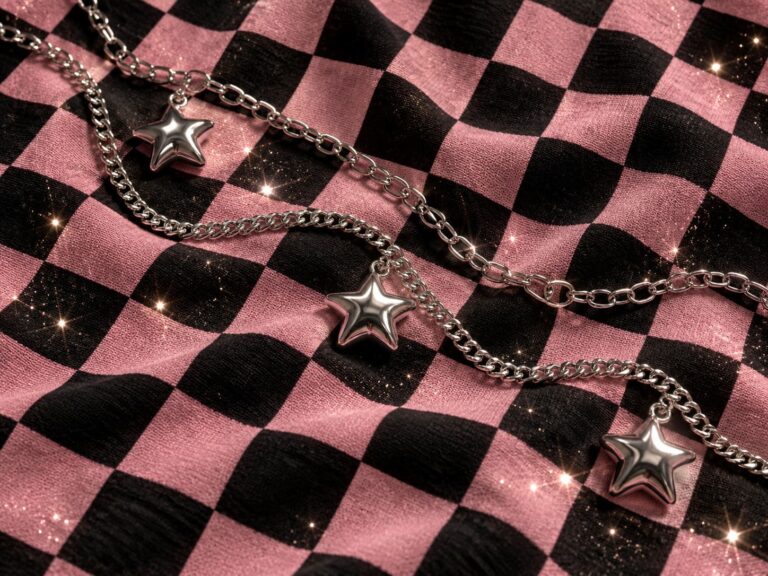 Fondo de pantalla e girl cadenas estrellas cuadros