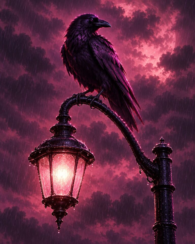 Fondo de pantalla e girl cuervo farola magenta