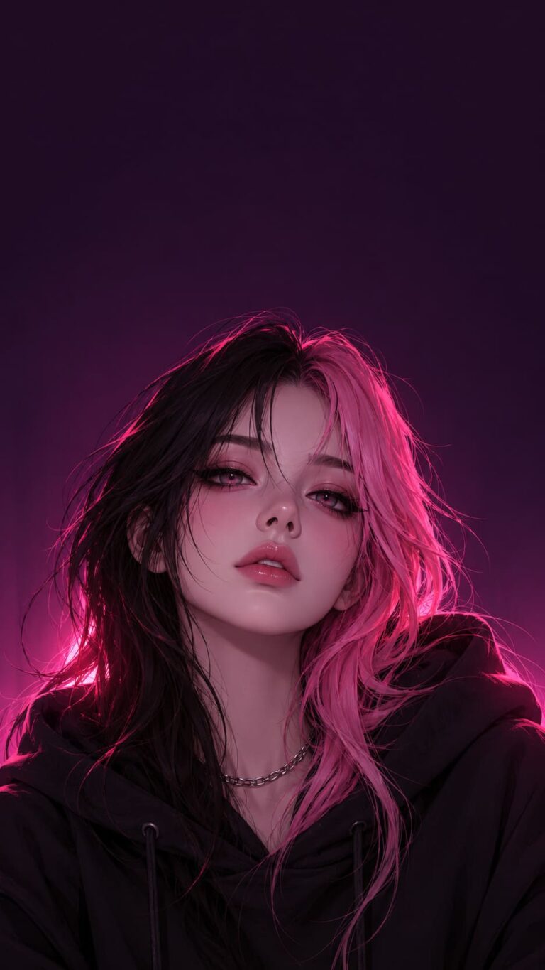 Fondo de pantalla e girl retrato pelo bicolor