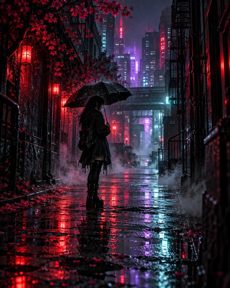 Fondo de pantalla emo aguacero neon