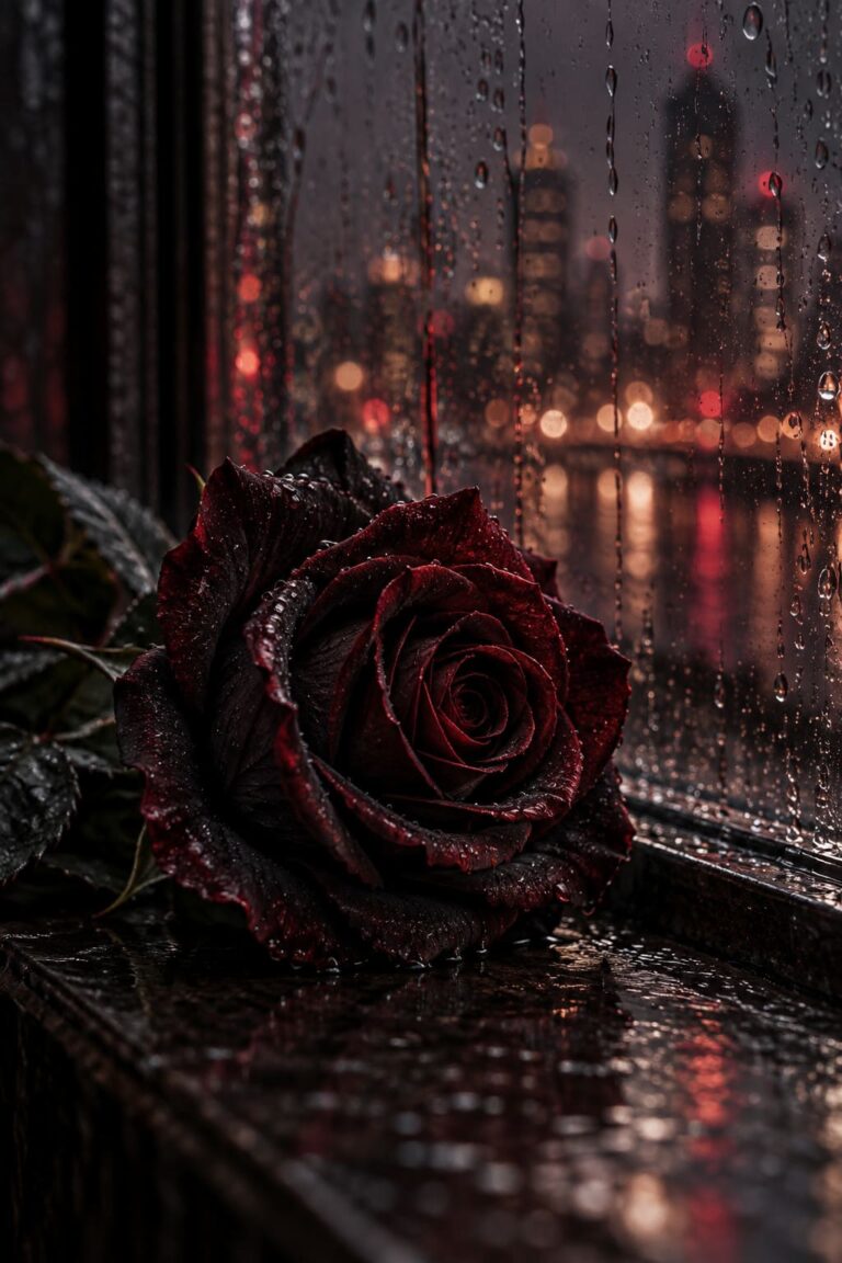 Fondo de pantalla emo rosa tras la lluvia