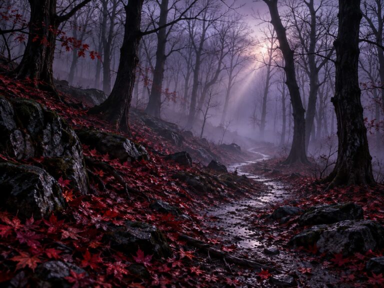 Fondo de pantalla emo sendero bosque violeta