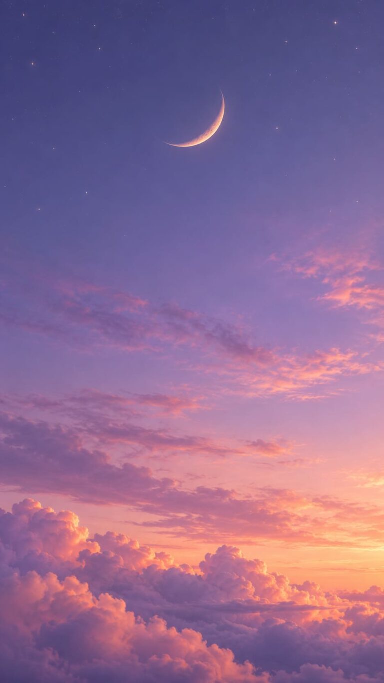 Fondo de pantalla para pc aesthetic luna lavanda