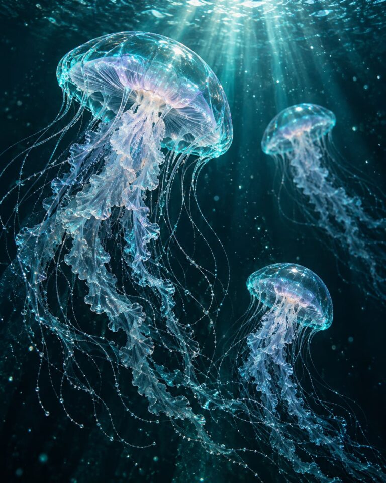 Fondo de pantalla para pc aesthetic medusas de cristal